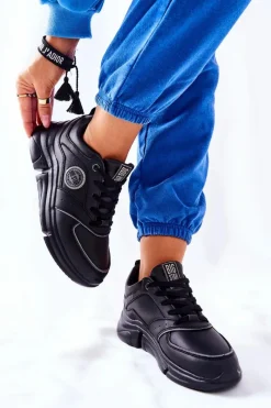 Discount Big Star Shoes Sportowe Buty Na Platformie Big Star II274313 Czarne Czarny