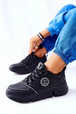 Discount Big Star Shoes Sportowe Buty Na Platformie Big Star II274313 Czarne Czarny