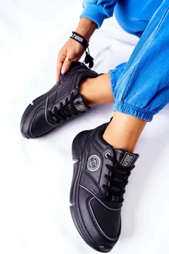 Discount Big Star Shoes Sportowe Buty Na Platformie Big Star II274313 Czarne Czarny