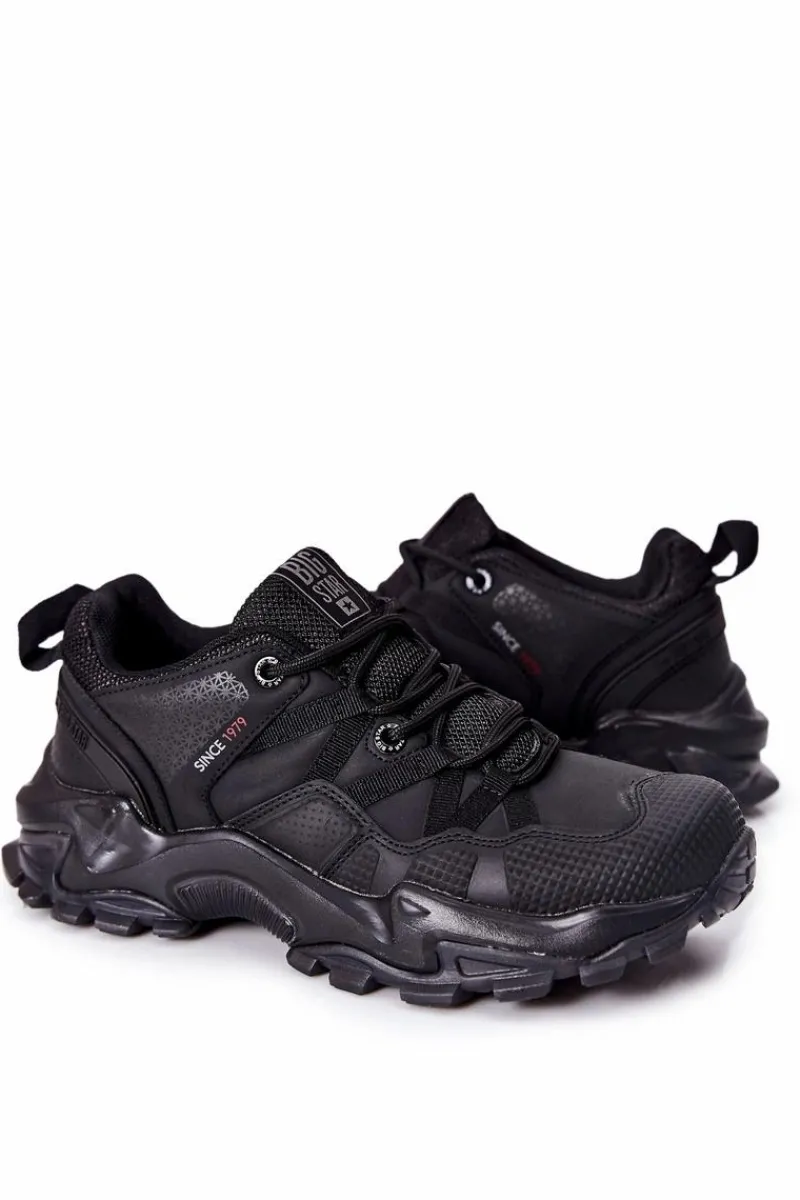 Obuwie Sportowe Męskie>Big Star Shoes Sportowe Buty Sneakersy Męskie Big Star II174113 Czarne