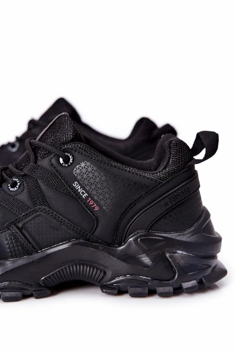 Obuwie Sportowe Męskie>Big Star Shoes Sportowe Buty Sneakersy Męskie Big Star II174113 Czarne