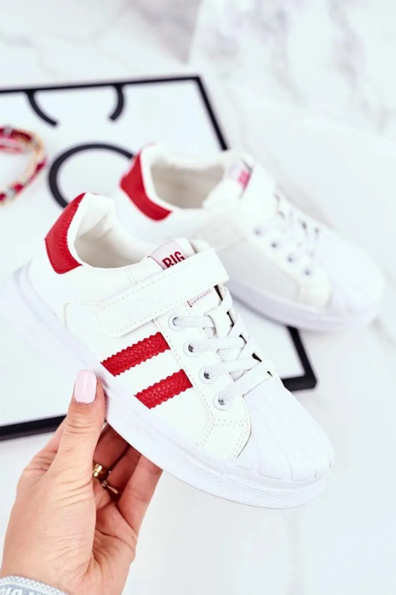 Discount Big Star Shoes Sportowe Dziecięce Big Star Na Rzepy Białe GG374020