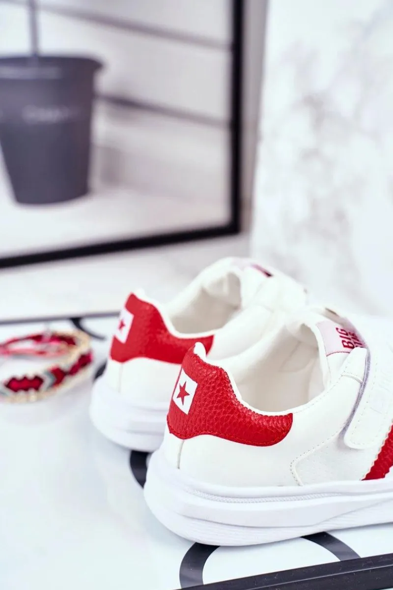 Discount Big Star Shoes Sportowe Dziecięce Big Star Na Rzepy Białe GG374020