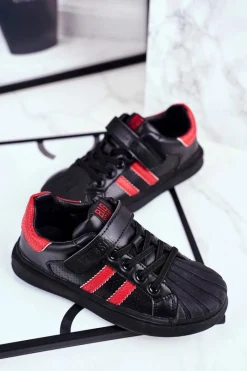 Chłopięce>Big Star Shoes Sportowe Dziecięce Big Star Na Rzepy Czarne GG374022