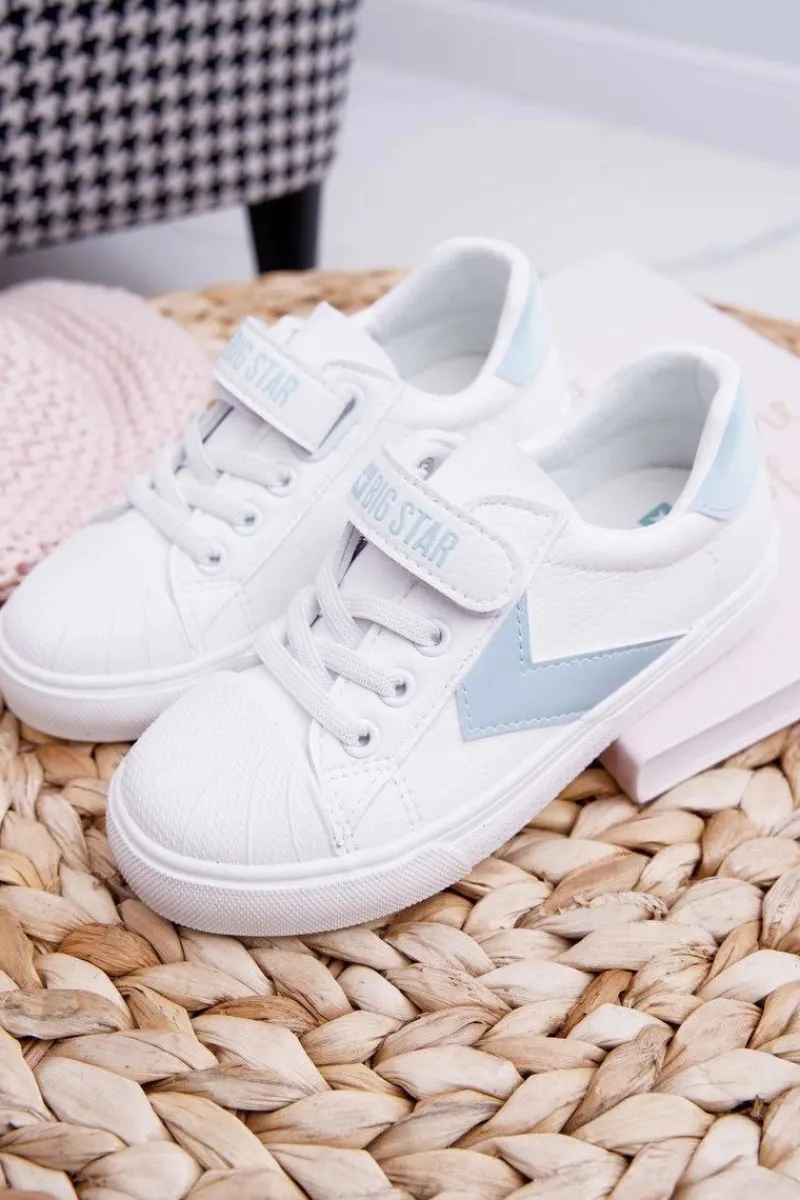 Outlet Big Star Shoes Sportowe Dziecięce Big Star Na Rzepy Białe FF374120