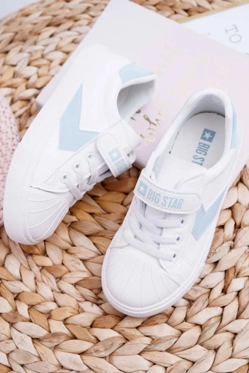 Outlet Big Star Shoes Sportowe Dziecięce Big Star Na Rzepy Białe FF374120
