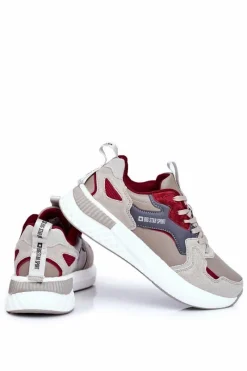 Best Big Star Shoes Sportowe Męskie Buty Big Star Szaro Bordowe GG174463