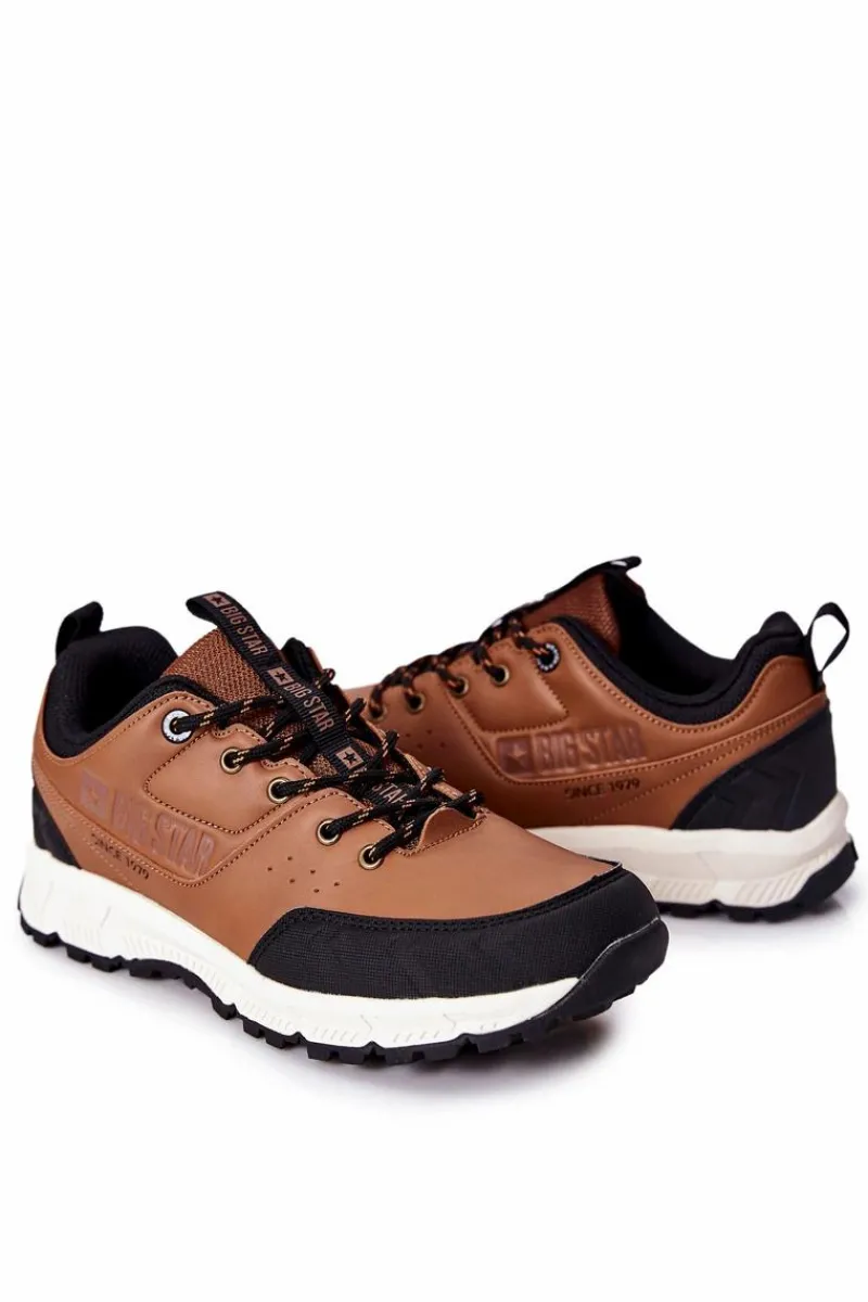 Obuwie Sportowe Męskie>Big Star Shoes Sportowe Męskie Buty Big Star II174180 Brązowe