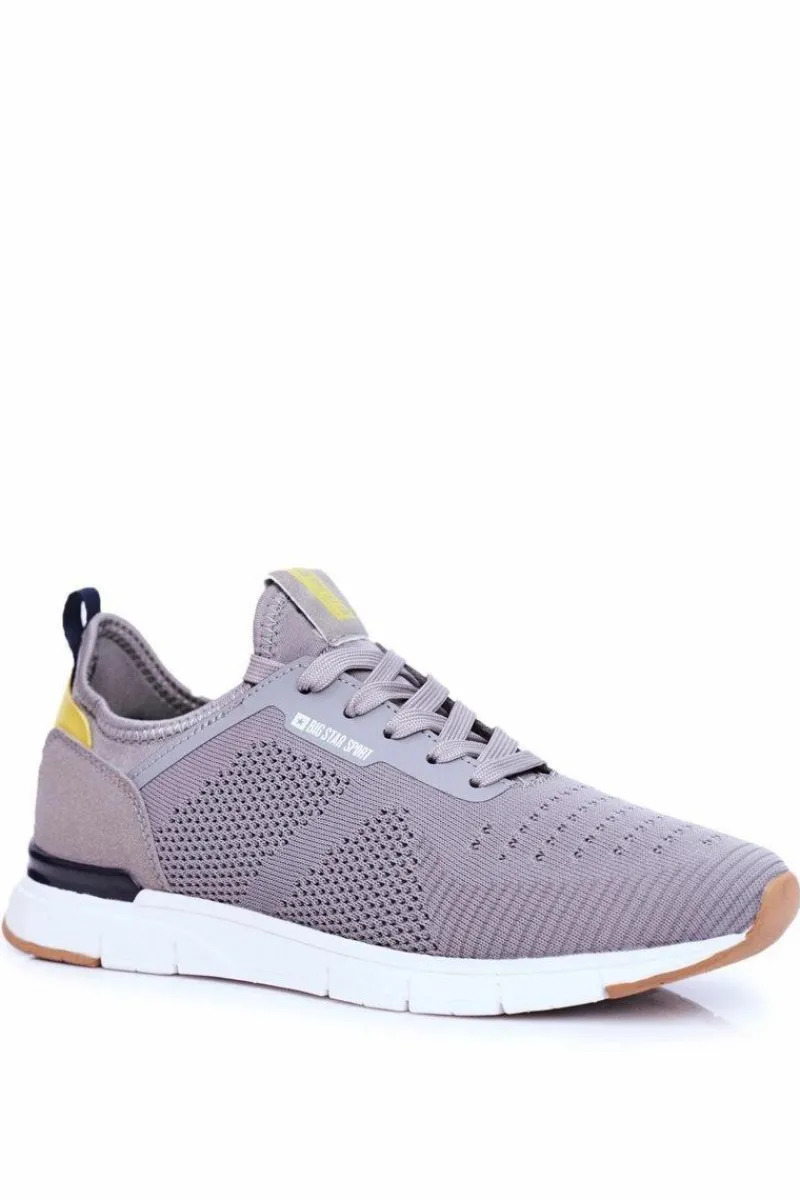 Obuwie Sportowe Męskie>Big Star Shoes Sportowe Męskie Buty Big Star Szare FF174166
