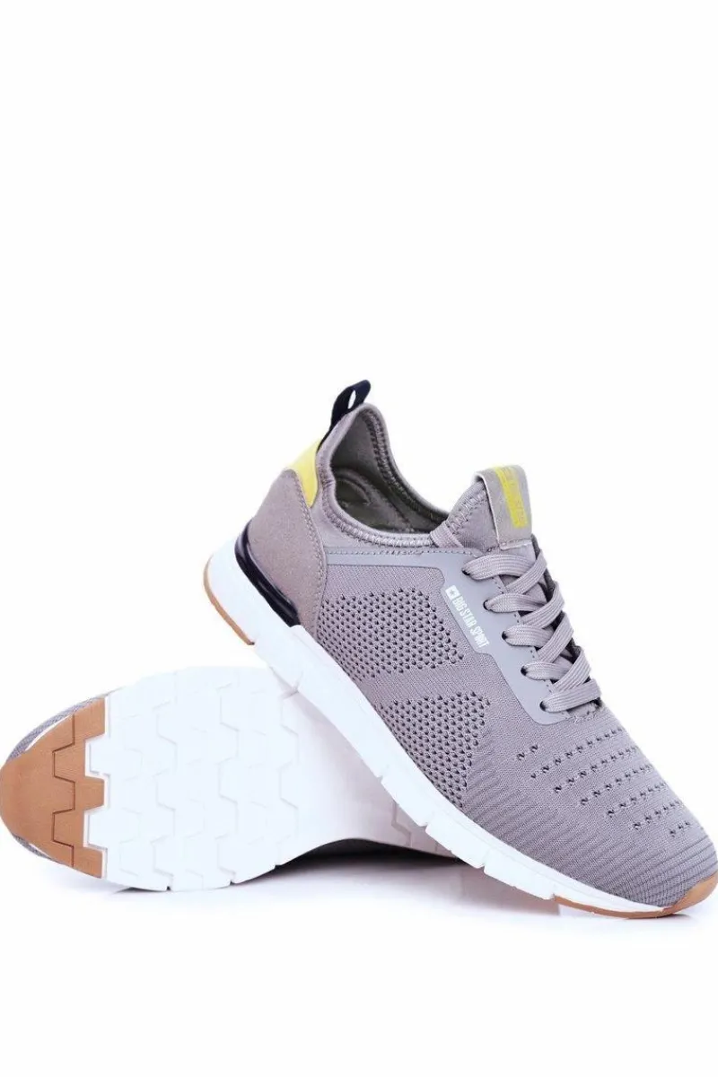Obuwie Sportowe Męskie>Big Star Shoes Sportowe Męskie Buty Big Star Szare FF174166
