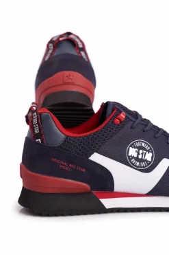 Outlet Sportowe Męskie Buty Big Star Granatowe FF174205 Męskie Obuwie Sportowe Męskie