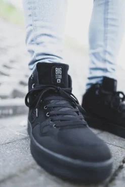 Trampki Męskie Big Star|Obuwie Sportowe Męskie>Big Star Shoes Sportowe Męskie Buty Big Star Wysokie Czarne EE174433