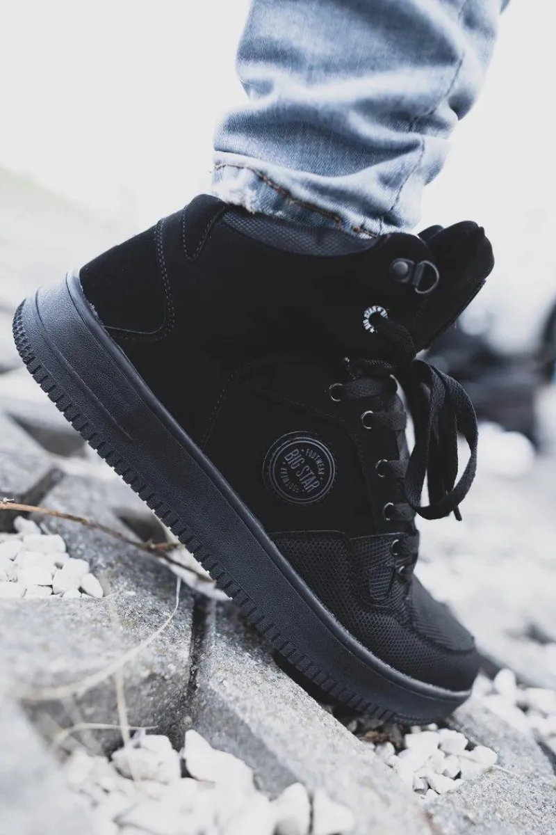 Trampki Męskie Big Star|Obuwie Sportowe Męskie>Big Star Shoes Sportowe Męskie Buty Big Star Wysokie Czarne EE174433