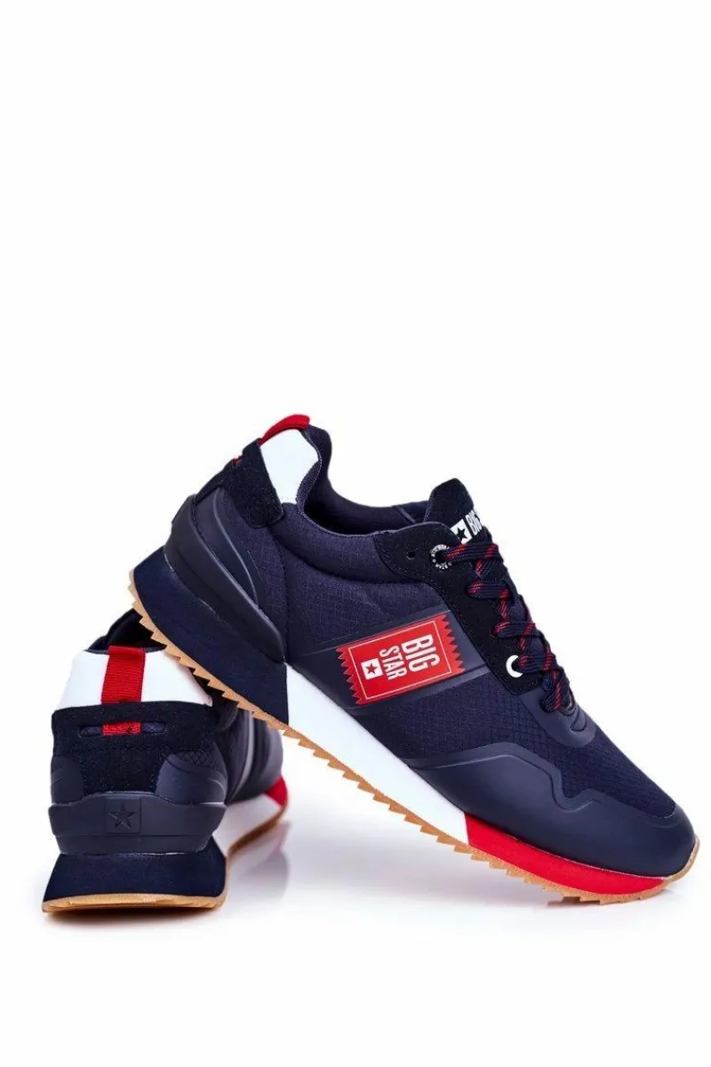 Obuwie Sportowe Męskie>Big Star Shoes Sportowe Męskie Buty Big Star Granatowe GG174182