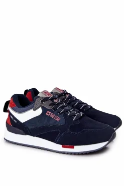 Obuwie Sportowe Męskie>Big Star Shoes Sportowe Męskie Buty Big Star II174190 Granatowe