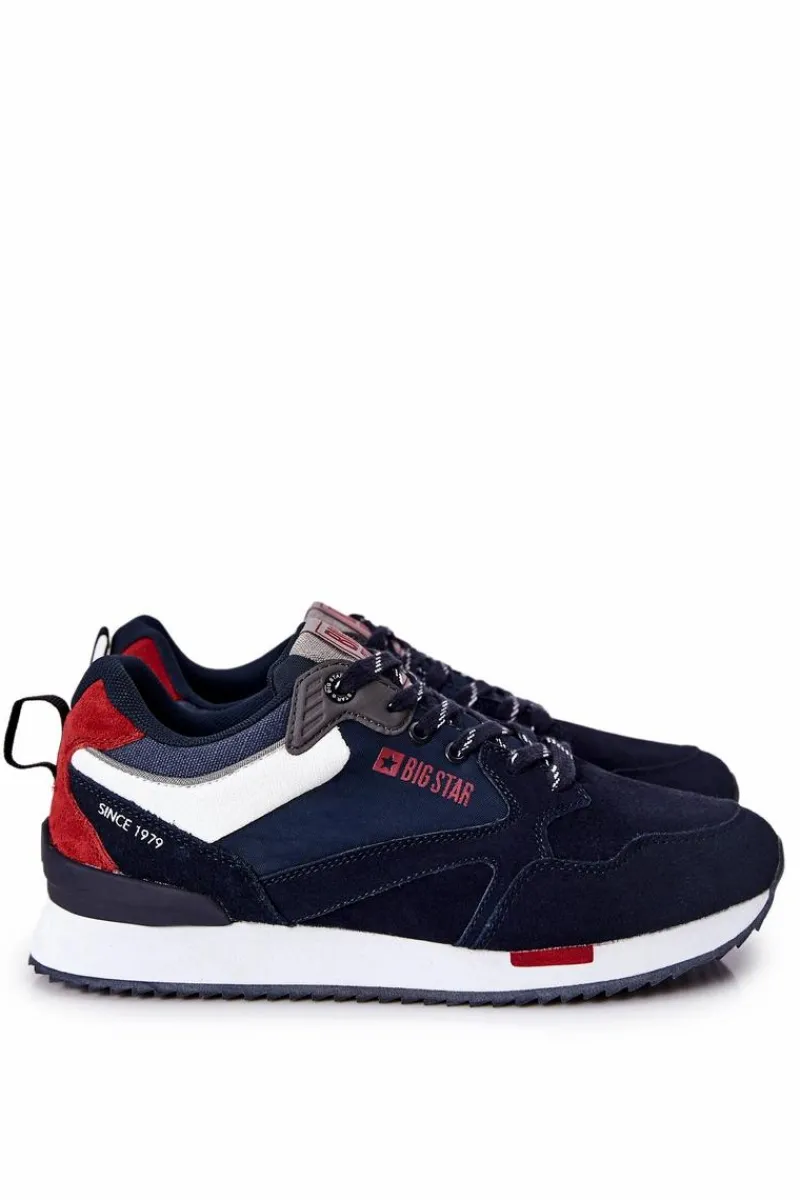 Obuwie Sportowe Męskie>Big Star Shoes Sportowe Męskie Buty Big Star II174190 Granatowe