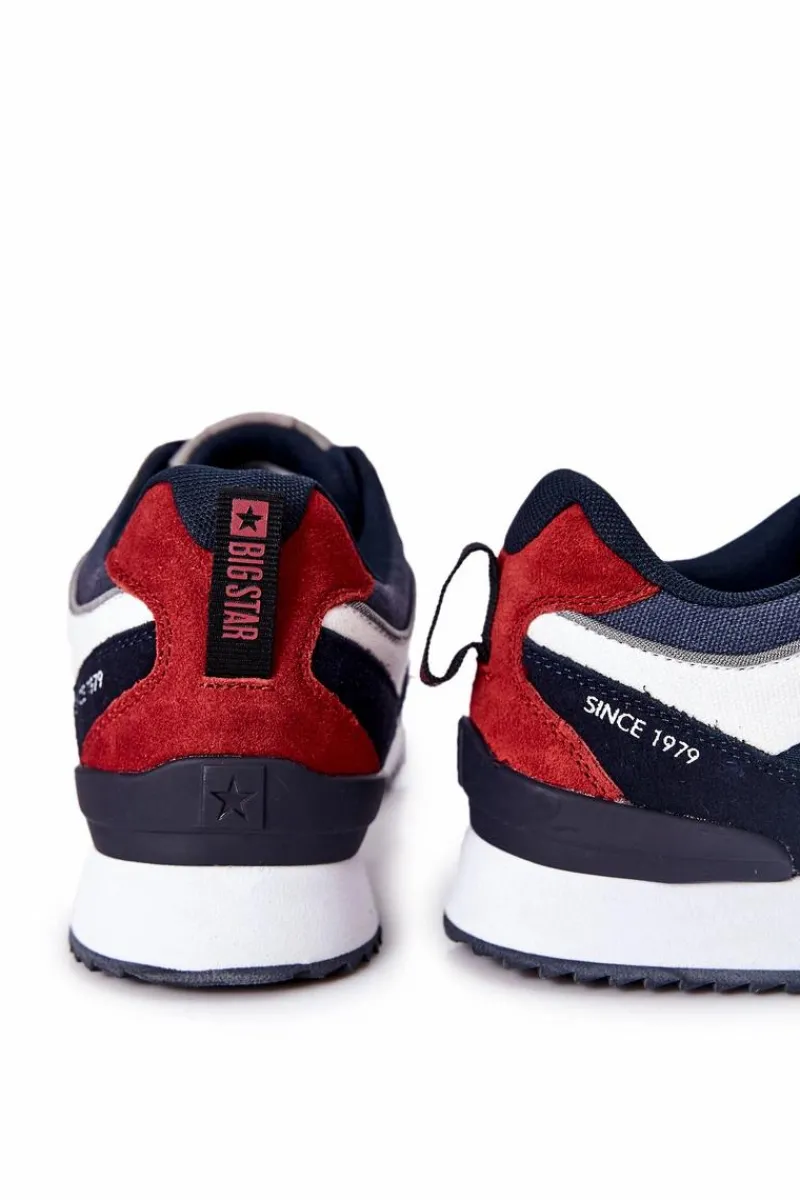 Obuwie Sportowe Męskie>Big Star Shoes Sportowe Męskie Buty Big Star II174190 Granatowe