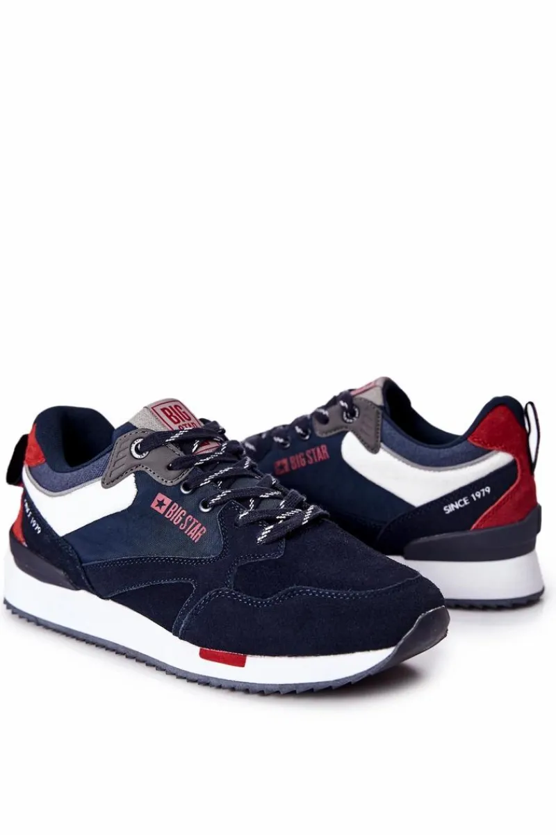 Obuwie Sportowe Męskie>Big Star Shoes Sportowe Męskie Buty Big Star II174190 Granatowe