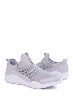 Best Sportowe Męskie Buty Big Star Piankowe Szare DD174386 Męskie Trampki Męskie Big Star|Obuwie Sportowe Męskie