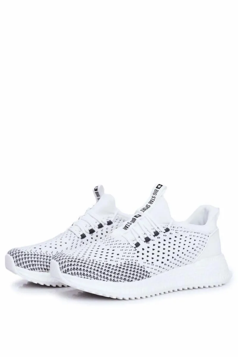 Outlet Sportowe Męskie Buty Big Star Białe FF174242 Męskie Obuwie Sportowe Męskie