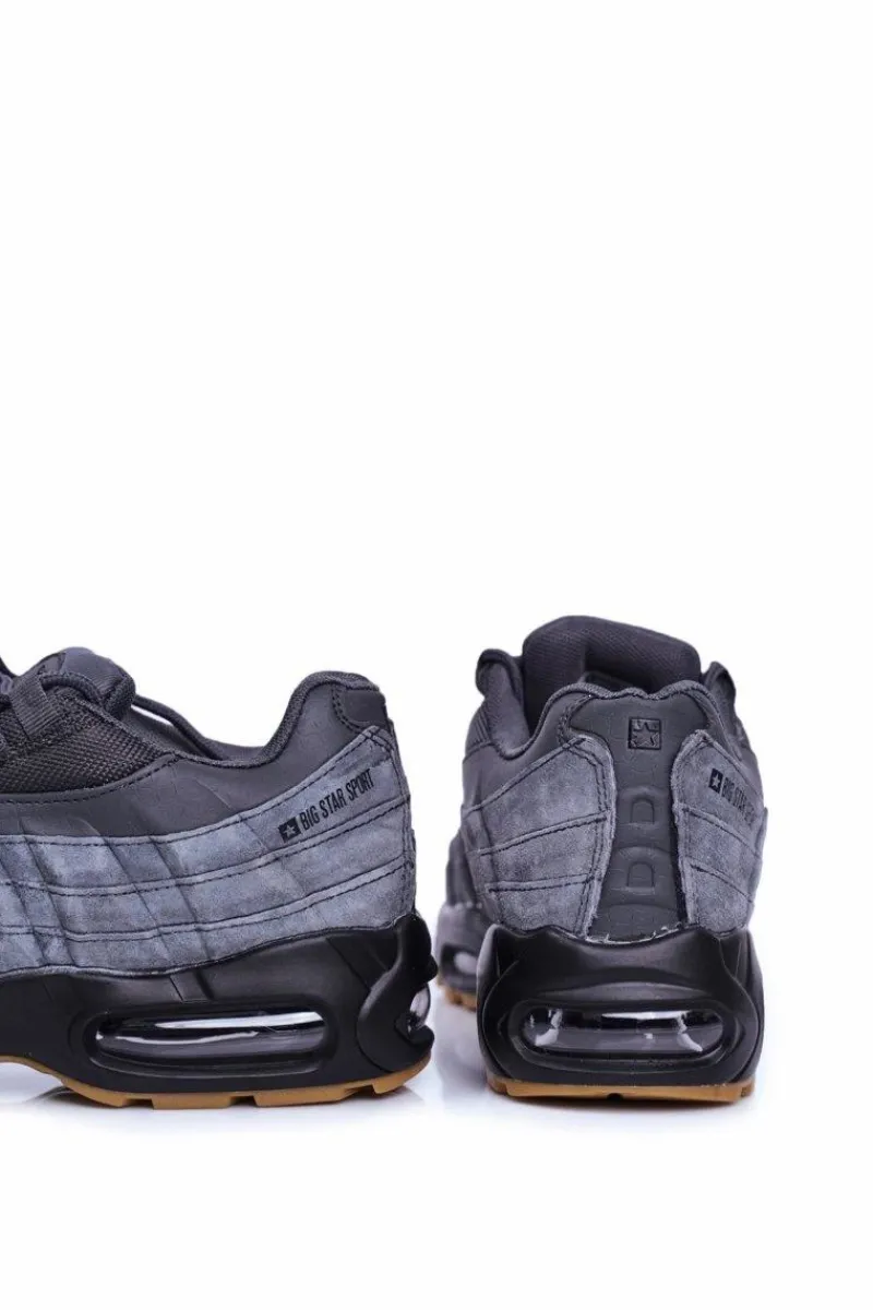 Obuwie Sportowe Męskie>Big Star Shoes Sportowe Męskie Buty Big Star Szare FF174297