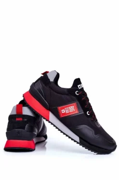 Outlet Sportowe Męskie Buty Big Star Czarne GG174181 Męskie Obuwie Sportowe Męskie