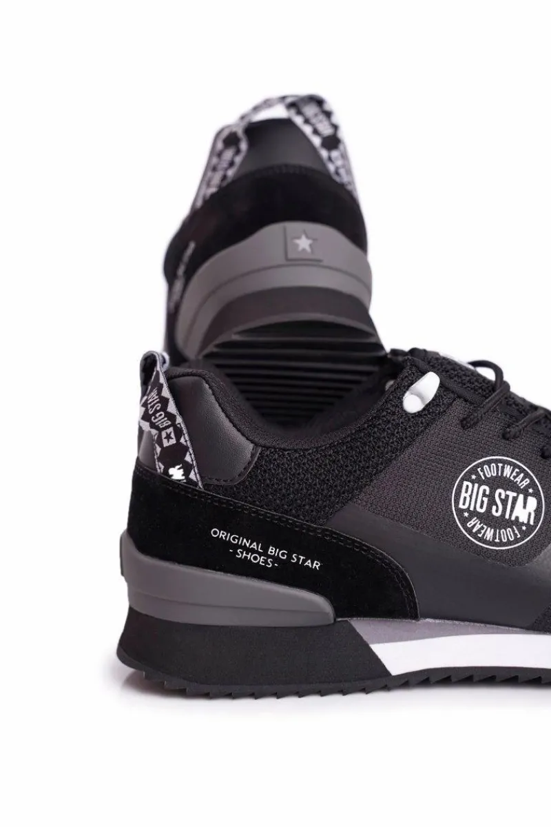 Obuwie Sportowe Męskie>Big Star Shoes Sportowe Męskie Buty Big Star Czarne FF174206