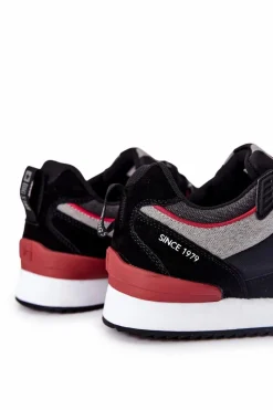 Online Sportowe Męskie Buty Big Star II174191 Czarne Męskie Obuwie Sportowe Męskie