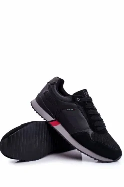 Clearance Evento Sportowe Męskie Buty Skóra Zamsz Czarne Fonsi