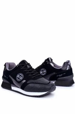 Obuwie Sportowe Męskie>Big Star Shoes Sportowe Męskie Buty Sneakersy Big Star Czarne GG174548