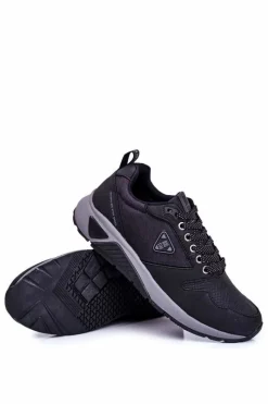 Obuwie Sportowe Męskie>Big Star Shoes Sportowe Męskie Buty Sneakersy Big Star Czarne GG174350