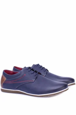 New Sportowe Męskie Granatowe Półbuty Casual Marlabo Męskie Półbuty Casual