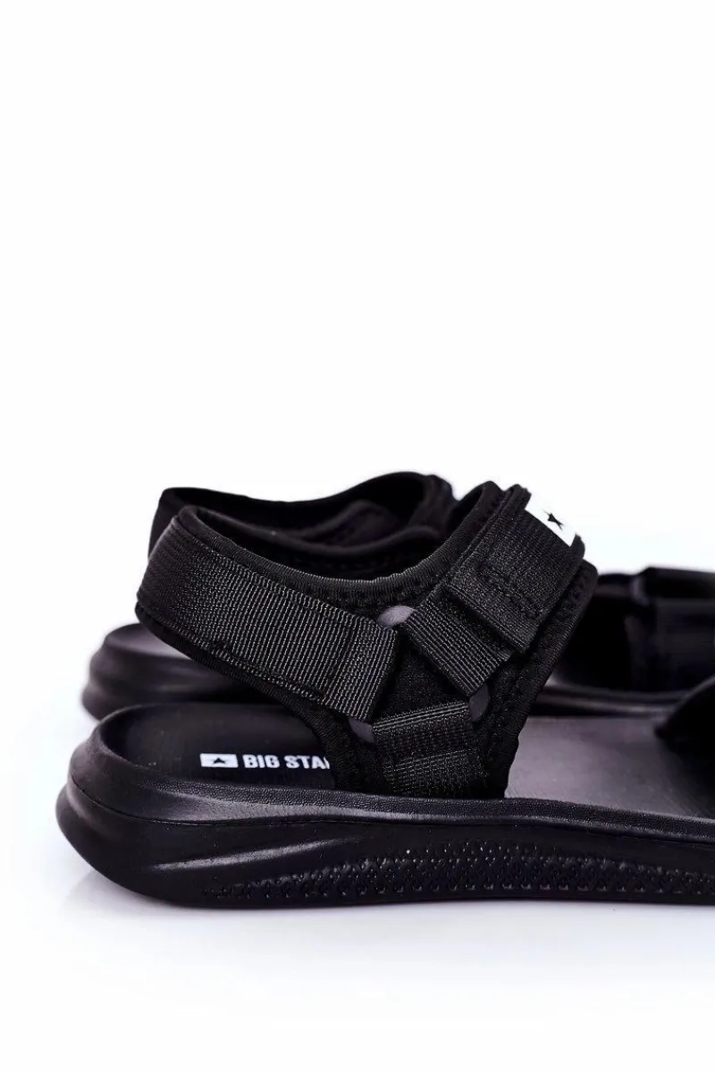 Sandały Męskie>Big Star Shoes Sportowe Męskie Sandały Big Star HH174842 Czarne