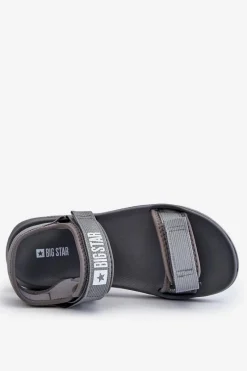 Sandały Męskie|Sandały Big Star></noscript>Big Star Shoes Sportowe Męskie Sandały Big Star HH174843 Szare