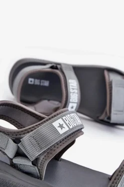 Sandały Męskie|Sandały Big Star></noscript>Big Star Shoes Sportowe Męskie Sandały Big Star HH174843 Szare