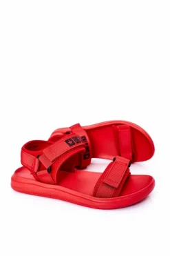 Best Big Star Shoes Sportowe Męskie Sandały Big Star HH174844 Czerwone