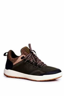 New Big Star Shoes Sportowe Obuwie Męskie Big Star Khaki FF174278