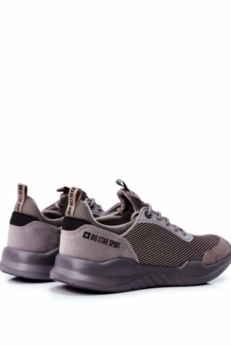 Sportowe Obuwie Męskie Big Star Szare FF174178 Męskie Obuwie Sportowe Męskie