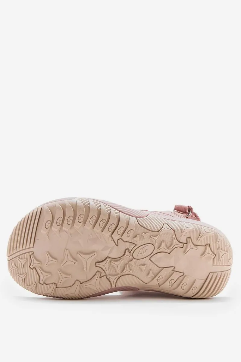 Sandały Płaskie>4F Sportowe Sandały Damskie RSS2SANF057-56S Pudrowy Róż Różowy