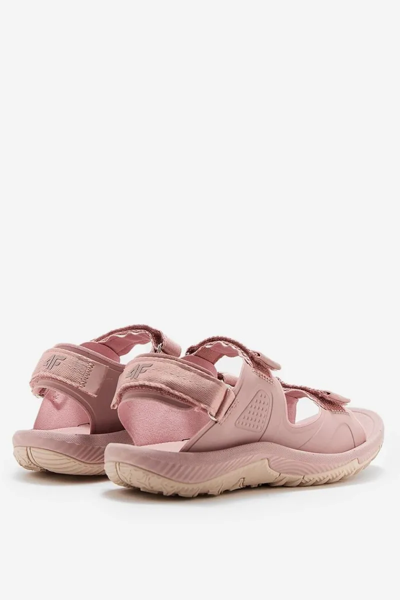 Sandały Płaskie>4F Sportowe Sandały Damskie RSS2SANF057-56S Pudrowy Róż Różowy