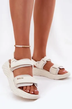 Sandały Big Star|Sandały Płaskie></noscript>Big Star Shoes Sportowe Sandały Damskie Na Platformie Big Star RR274A076 Beżowe Beżowy
