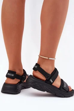 Online Big Star Shoes Sportowe Sandały Damskie Na Platformie Big Star RR274A077 Czarne Czarny
