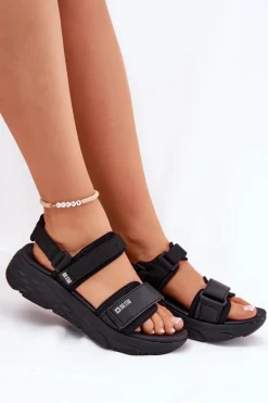 Online Big Star Shoes Sportowe Sandały Damskie Na Platformie Big Star RR274A077 Czarne Czarny