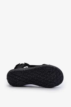 Discount Sportowe Sandały Męskie LCW-24-34-2620 Czarne Męskie Sandały Męskie