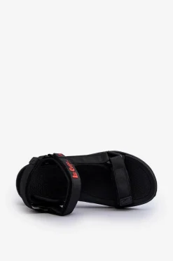 Discount Sportowe Sandały Męskie LCW-24-34-2620 Czarne Męskie Sandały Męskie