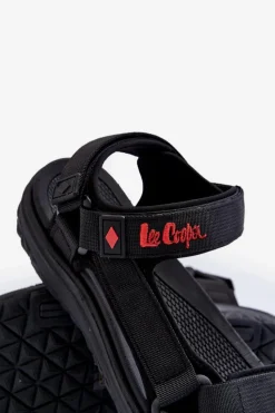 Discount Sportowe Sandały Męskie LCW-24-34-2620 Czarne Męskie Sandały Męskie