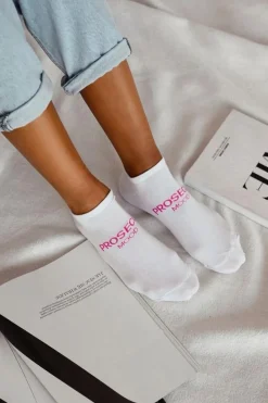 Discount Milena Stopki Damskie PROSECCO MOOD Biało-Różowe Biały