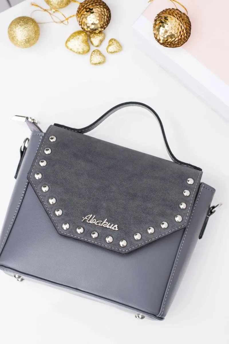 Torebki Kuferki>Boto Szara Damska Elegancka Torebka Kuferek