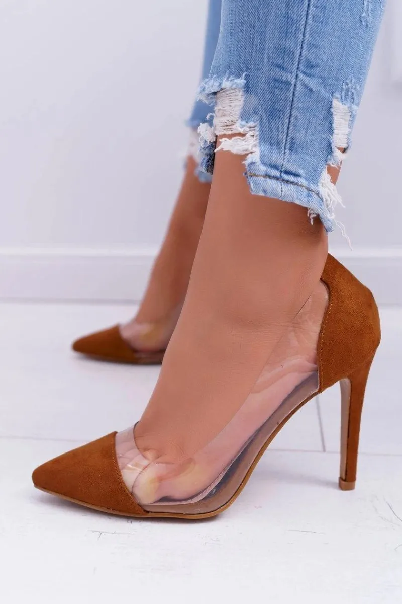 Boto Szpilki Damskie Transparentne W Szpic Camel Live