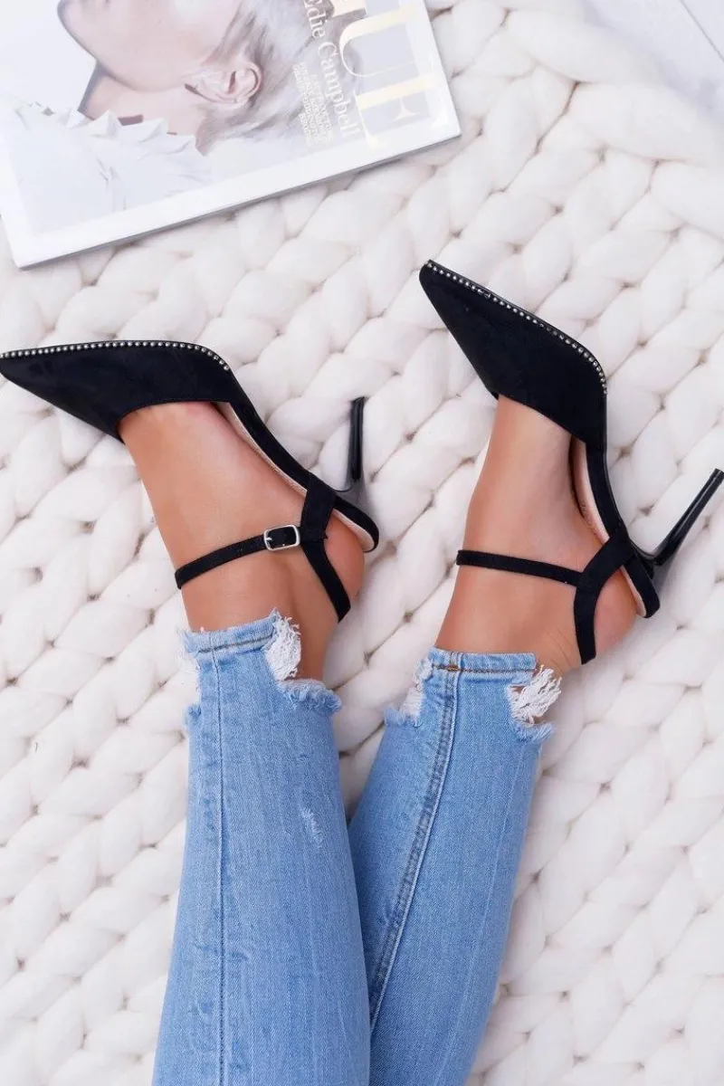 Boto Szpilki Damskie W Szpic Lakierowany Obcas Trends